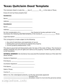 Attorney-Verified  Quitclaim Deed Form for Texas