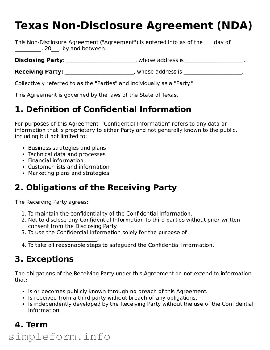 Attorney-Verified  Non-disclosure Agreement Form for Texas